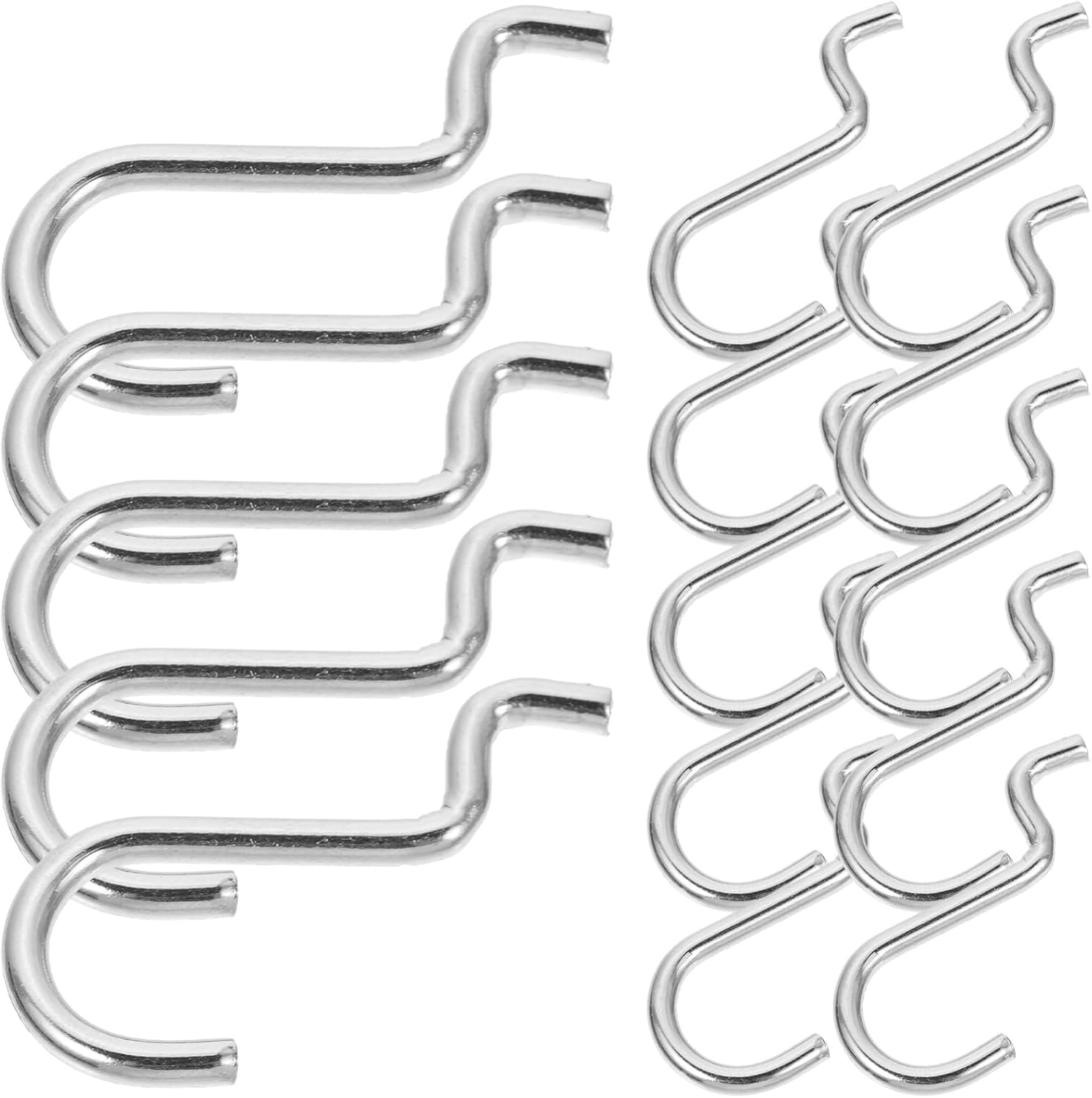 3sets Garage Wall Ladder Hooks Metal Hooks for Pegboard - Utility Hangers 20pcs*3