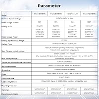 Vista 9 de EPEVER Controlador de carga solar MPPT 80A 12/24/36/48VDC Identificación automática del voltaje del sistema con medidor remoto MT52 y sensor