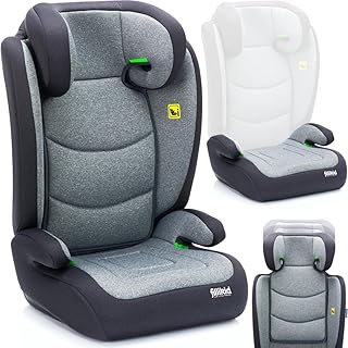 2IN1 Autositz Sitzerhöhung Kindersitz nach ECE R129 für Kinder von 100-150 cm höhenverstellbar Grau