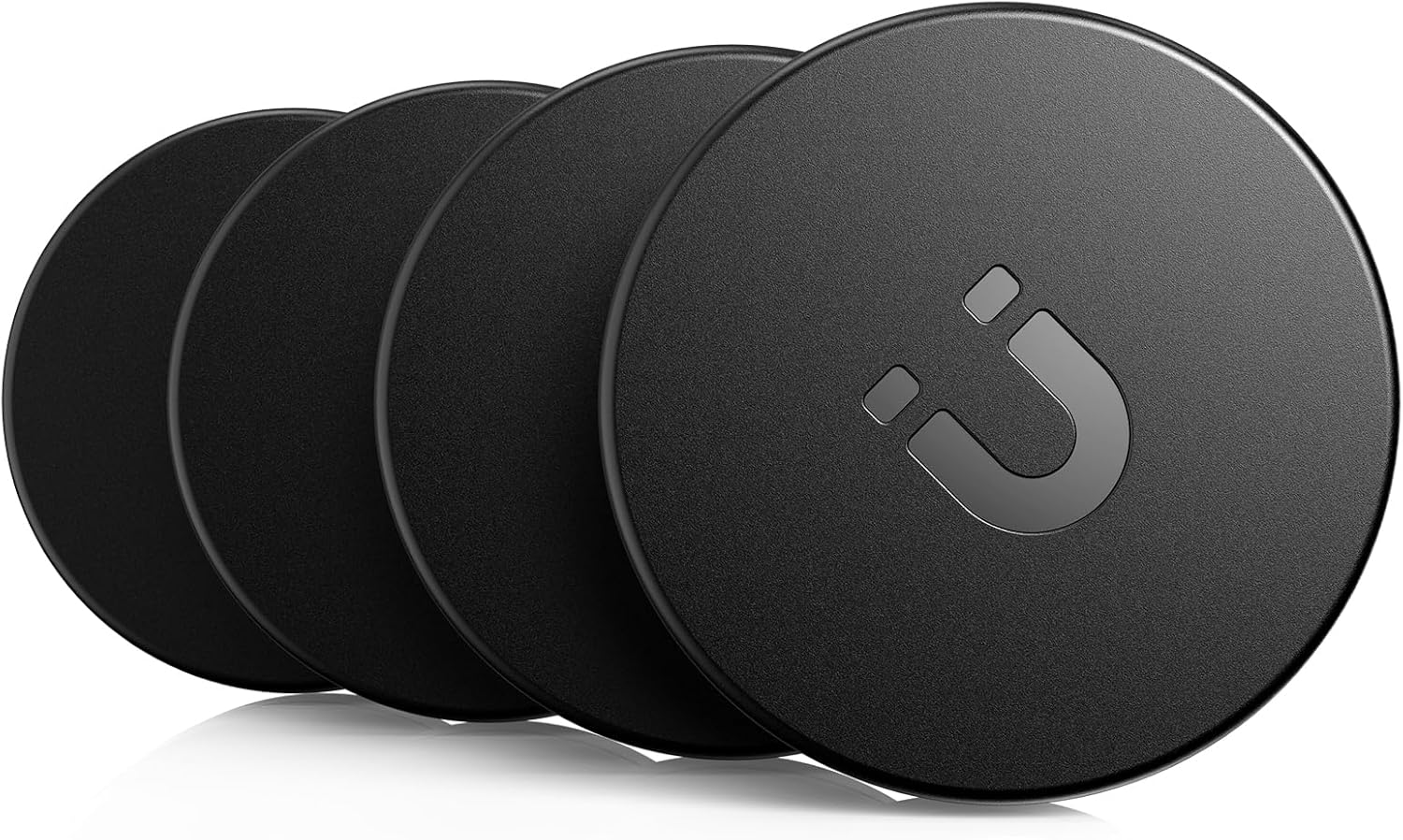 4 Pack Ultra Magnetic Holder for AirTag | Waterproof | Shatterproof | Minimalist Design | Compatible with Apple AirTag(1st&2nd gen), Extra 3M Tape for Optional Mounting, for AirTag Case for Car -Black