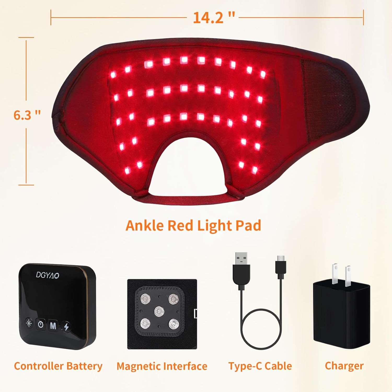TUOB Red Light Therapy for Ankle Pain Relief, 660nm & 850nm Near Infrared Light Therapy Wrap for Ankle, Elbow, Wrist Joint Pain Relief and Muscle Relax - Image 3