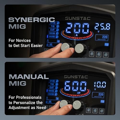 Miniatura 3 de Cortador de plasma 5 en 1 y soldador combinado, CUT/TIG/MIG/Flux MIG/MMA, cortador de plasma 50A, TIG y MIG de 200 A, soldador STICK de 180 A