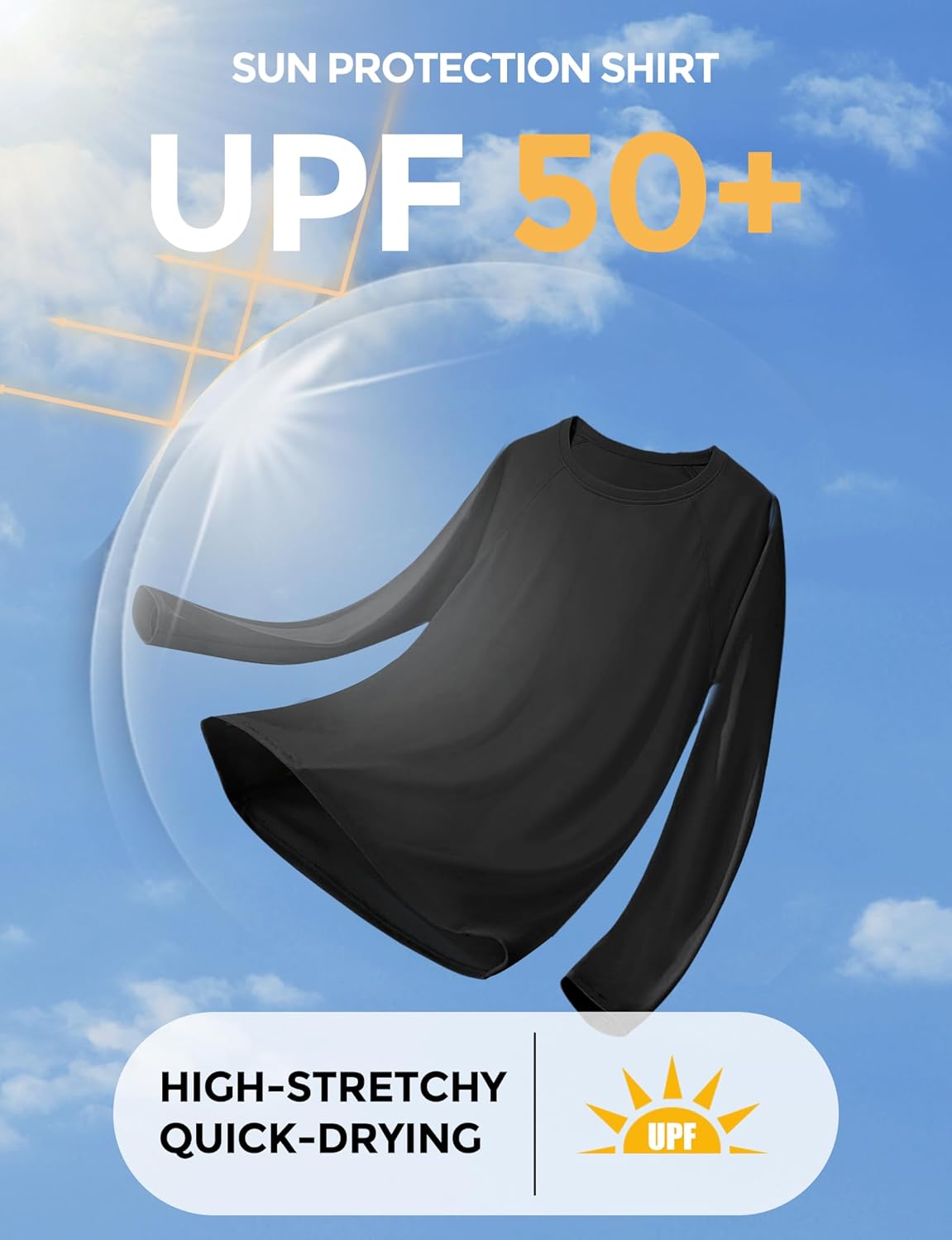 Women's UPF50+ Rash Guard Sun Shirts, Long Sleeve UV Protection Quick Dry Shirt for Women Workout Hiking Swimming Tops - Image 3