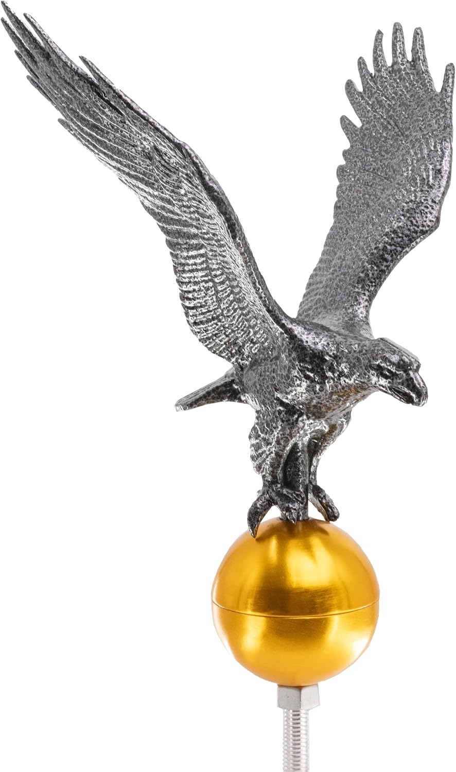Montague Metal Products Swedish Iron Flagpole Eagle, 12-Inch
