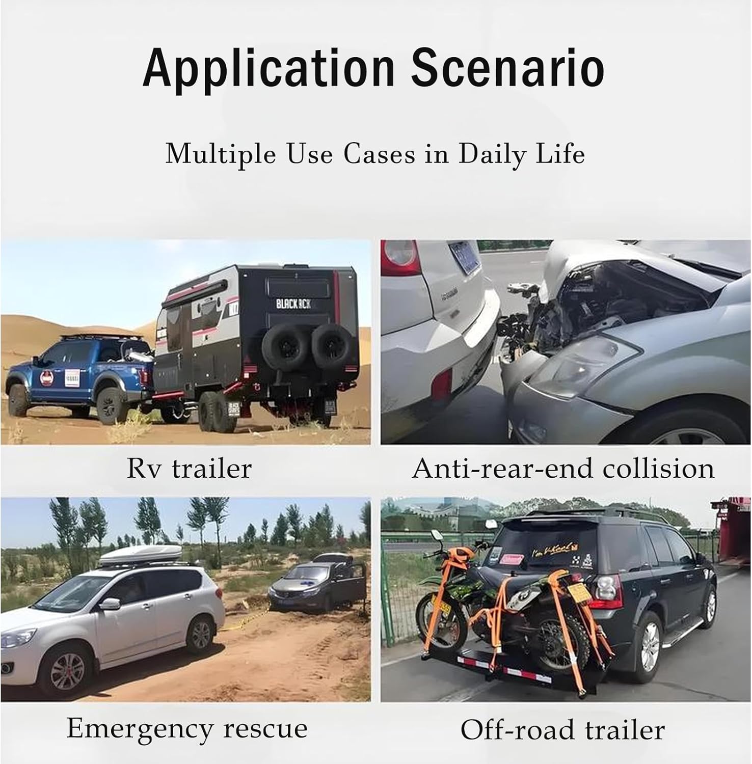 Trailer Hitch Ball Mount, Fits 2” Square Receiver, Solid Steel Trailer Hitch Ball Mount Starter Kit, 6000 lb Load Bearing Ball Hitch, 2-Inch Drop