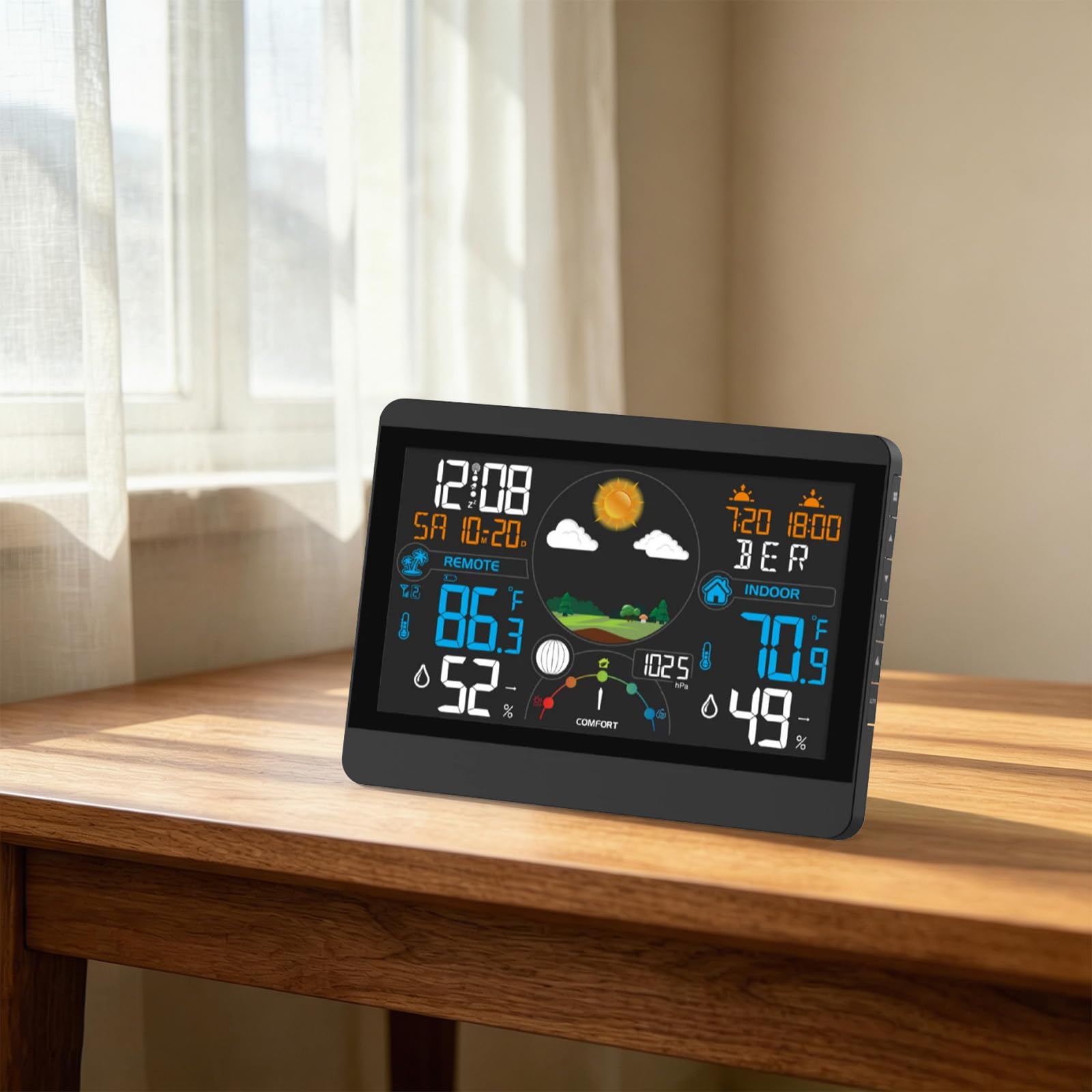 Station météo avec capteur extérieur pour la maison, le jardin, le