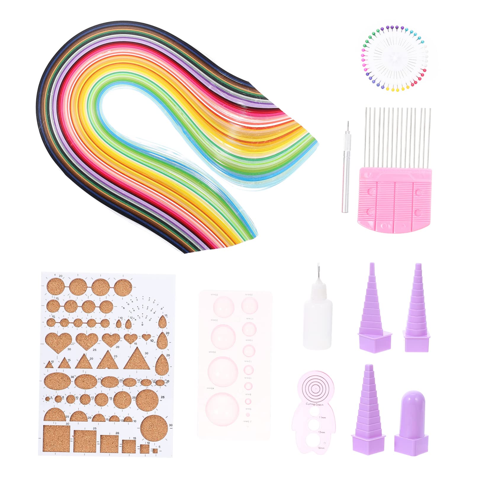 Lurrose Kit de Bricolage en Papier Flacon Distributeur de Quilling 1 Set pour Débutants et Garçon et Filles, Léger et Portable, pour L'art du Quilling Décoration D'intérieur