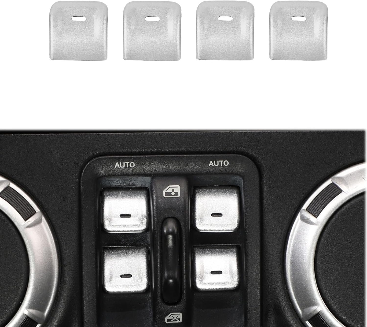 RAZPOY JK Window Switch Cover, 4PCS Center Console Window