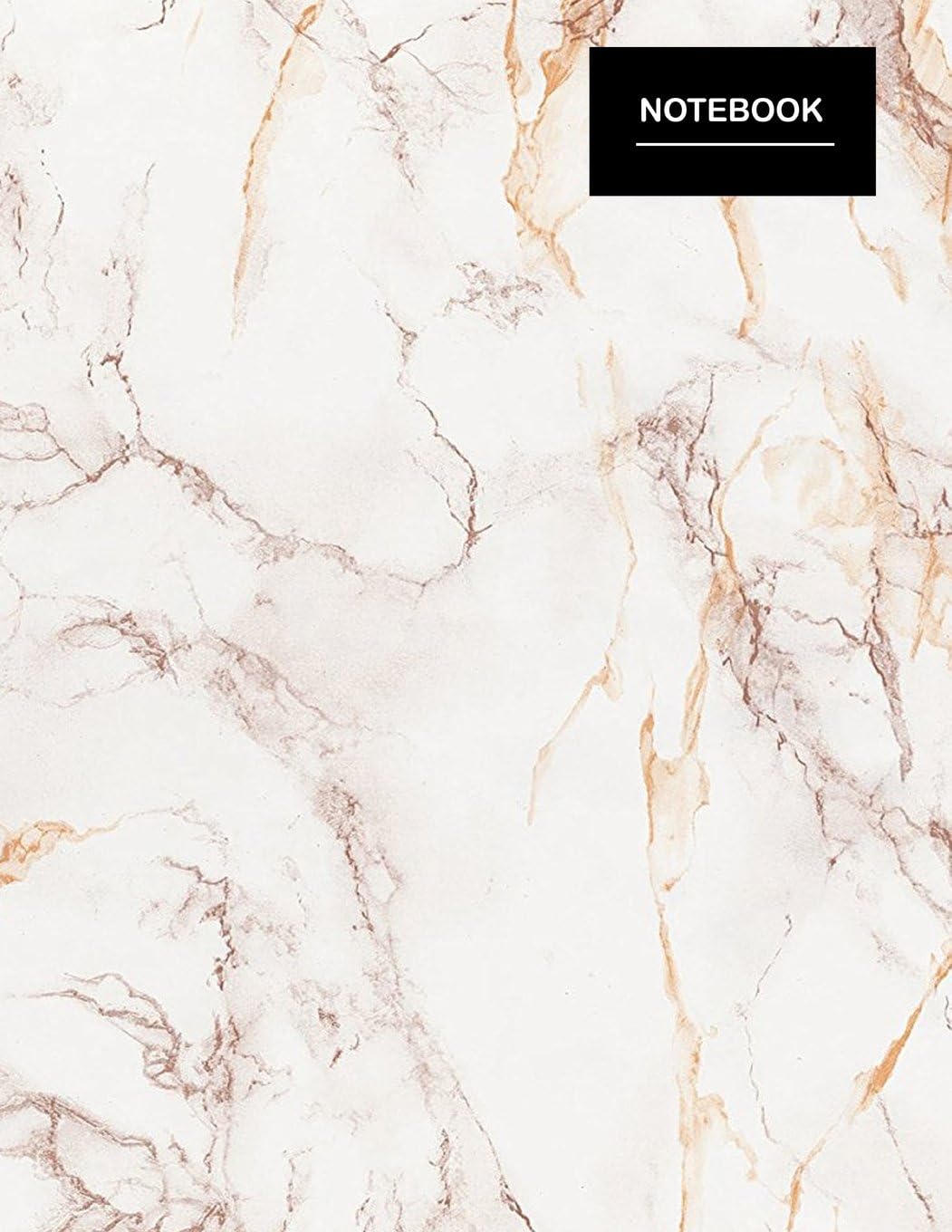 Notebook: Unruled/Unlined/Plain Notebook - (8.5 x 11 inches) Large - 110 Pages - Rose Gold Marble Paperback – April 2, 2018