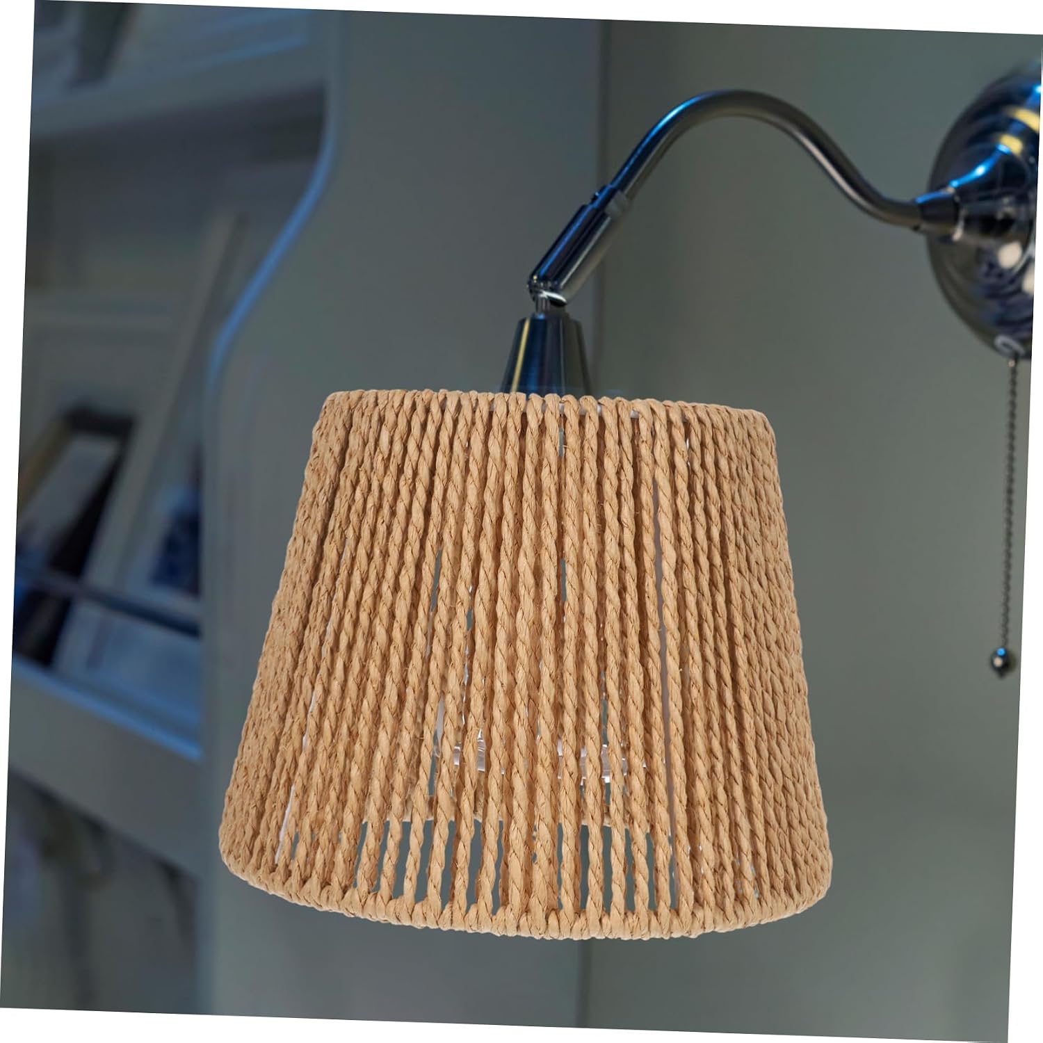 Hand-woven Paper Rope Lampshade Replacement Ceiling Light Cover and Hanging Lamp Shade for Decor and Compatible Sturdy and Lightweight Design