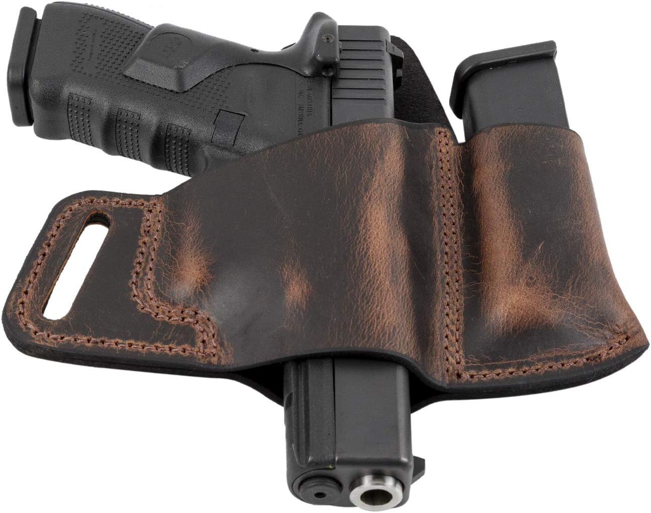 Comfort Carry Leather Holster & Mag Pouch Combo | Made in USA Fits Glock 17 19 22 23 32 33 | Springfield XD & XDS | S&W M&P Shield | Fits Most 1911 Style Handguns