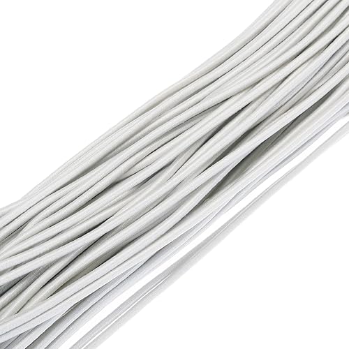 Vista 314 de PATIKIL Cuerda elástica elástica de 1/8 pulgadas, 11 yardas (0.118 in x 32.8 ft), color verde militar para manualidades, correas de gancho