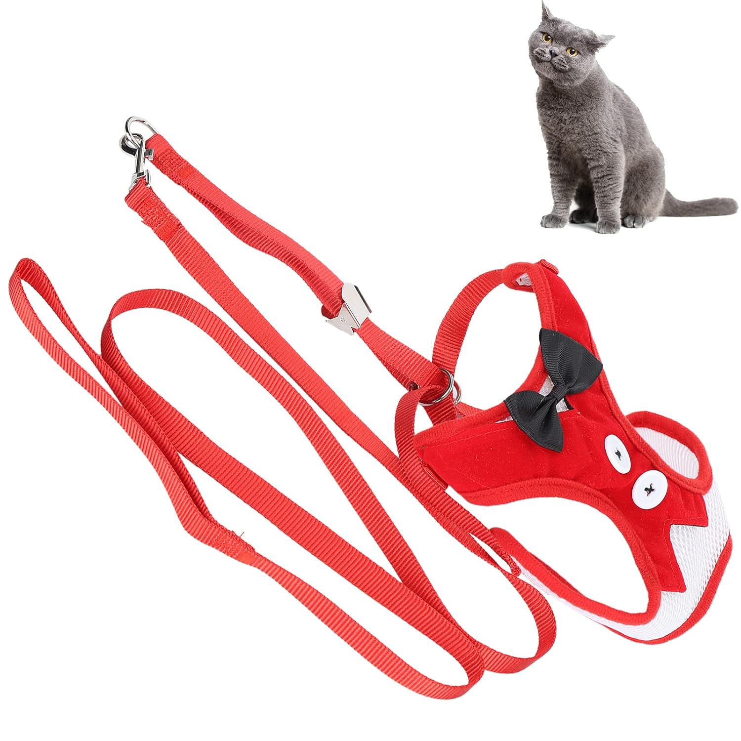 Cat Harness with Leash, Escape‑Proof Cat Vest Not Easy to Damage for