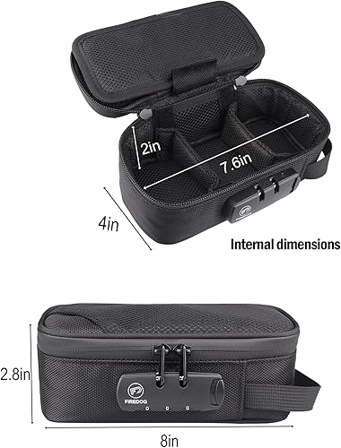 Miniatura 7 de FIREDOG Bolsa a prueba de olores con cerradura, contenedores forrados de carbono a prueba de olores para almacenamiento de viaje