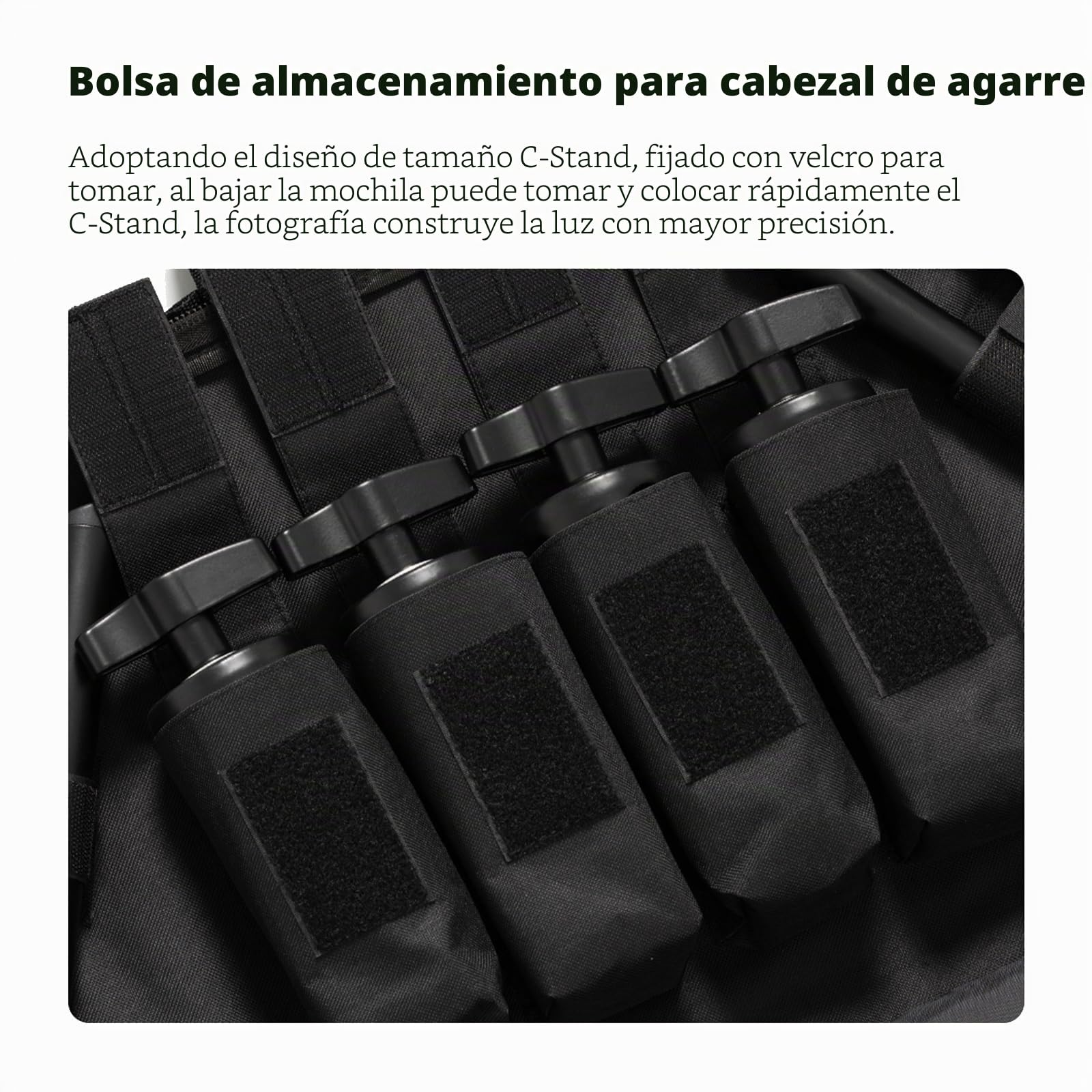 AMBITFUL PB20 C-Stand - Bolsa de transporte con soporte para fotografía (132 x 19 x 13 cm), gris, Bolsa de transporte
