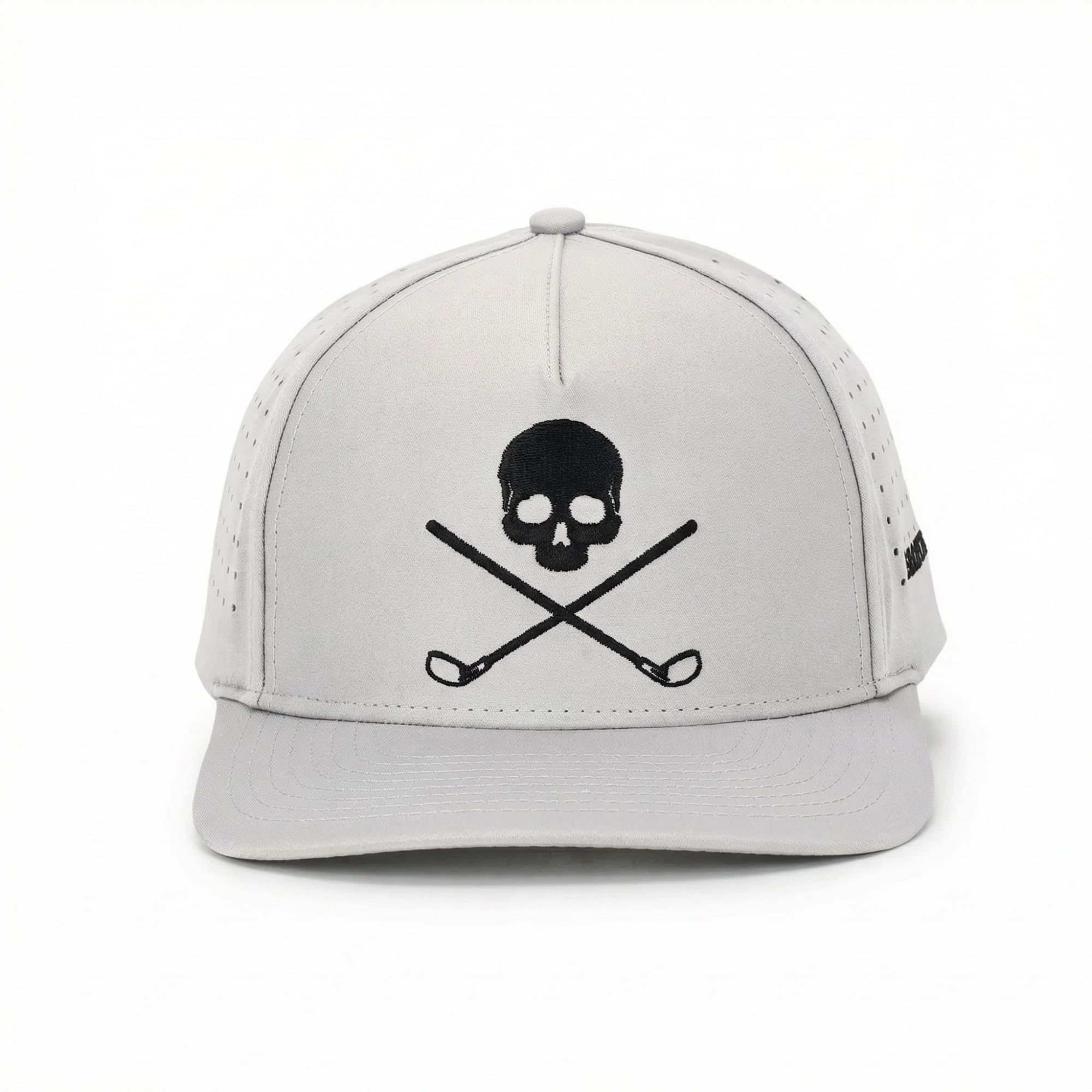 SHANKITGOLF Totenkopf und gekreuzte Knochen Golfmütze verstellbar Totenkopf Spaß Lustige Golfmütze Herren Schwarz Grau Weiß