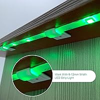 Vista 2 de Clips de montaje para luces permanentes al aire libre, tira de luces LED con cinta adhesiva + tornillos, soportes de montaje ideales para tiras