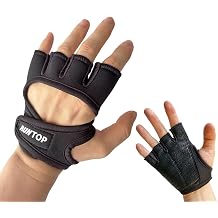 Workout Gloves Weight Lifting Grips with Silicon Padding by RUNTOP - Exercise Gloves Perfect for Women Men Cross Fitness Training WODS Weightlifting Bodybuilding Powerlifting Gym Fitness