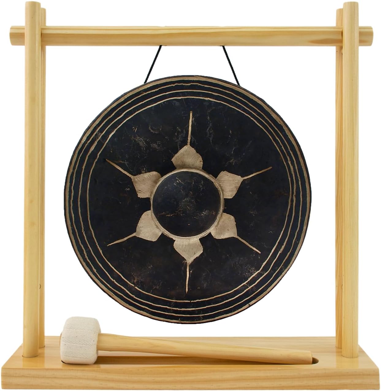Small Thai Gongs on Stands 10" on My Little Pagoda Stand/Includes Gong, Stand