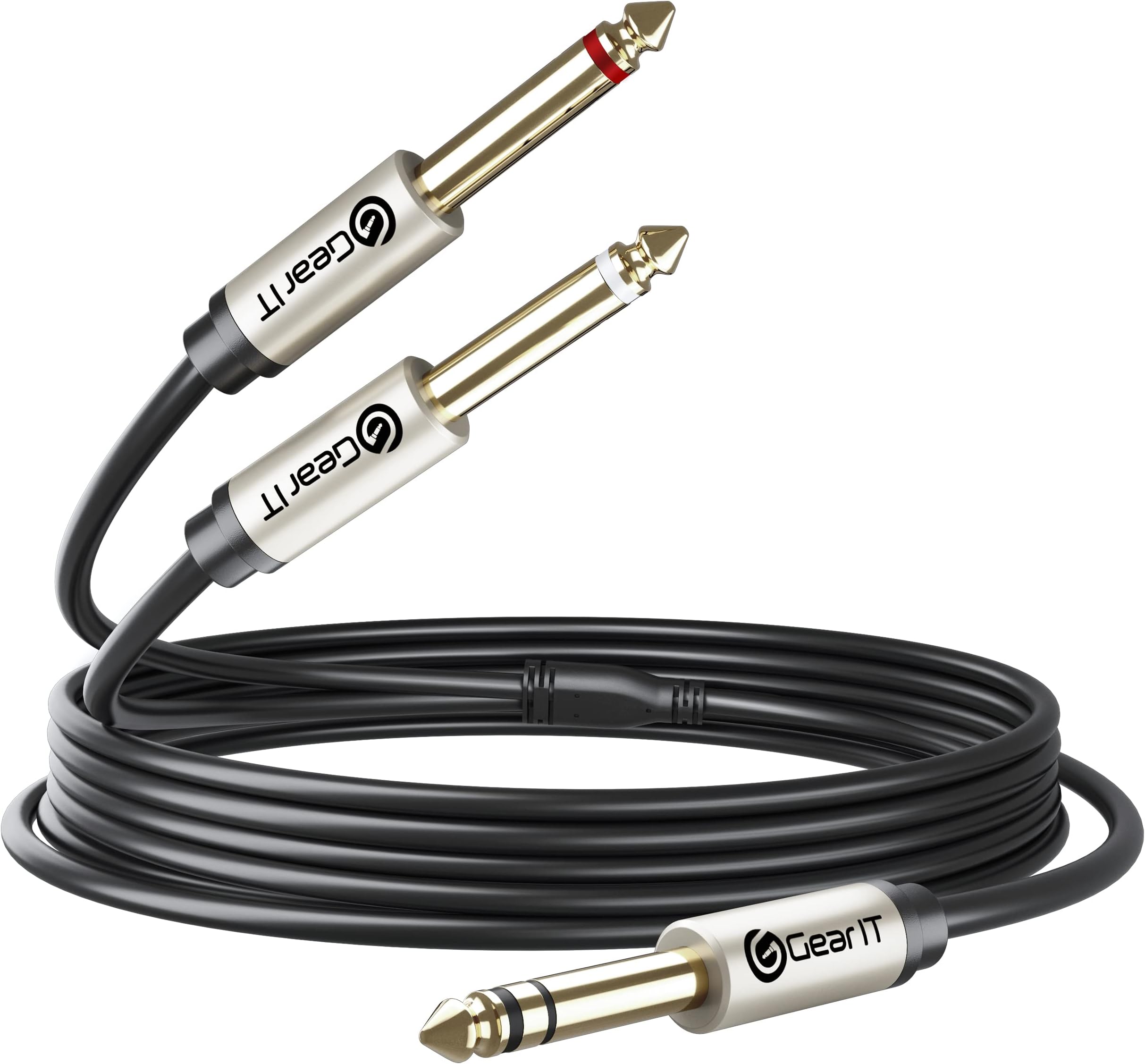 Amazon.com: Disino 1/4 inch TRS Stereo Y-Splitter Insert Cable, 1/4 ...