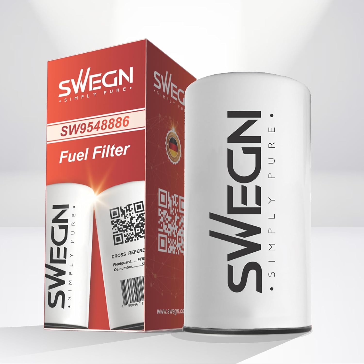 Swegn SW9548886 Compatible with Cummins Fuel Filter Cross