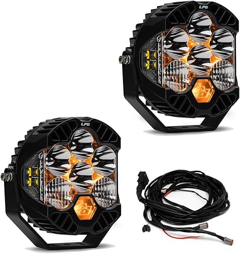 Miniatura 1 de Baja Designs LP6 - Kit de luces LED Pro para Jeep Gladiator 2020-22, Wrangler JL 2018-22 con parachoques de acero OEM, incluye arnés de cableado