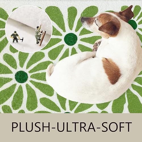 Miniatura 6 de SHIYUE Alfombras verdes de baño, tapetes de microfibra suaves para baño, antideslizantes e impermeables, tapete de baño suave, para decoración de