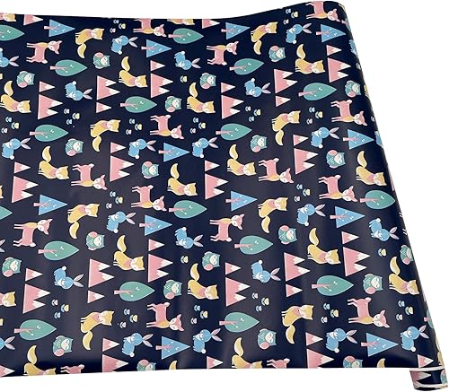 Miniatura 9 de Yifely Fox - Revestimiento de estante de conejo para despegar y pegar, decoración de papel para niños, escritorio de estudio, mesa de juegos de 17.8