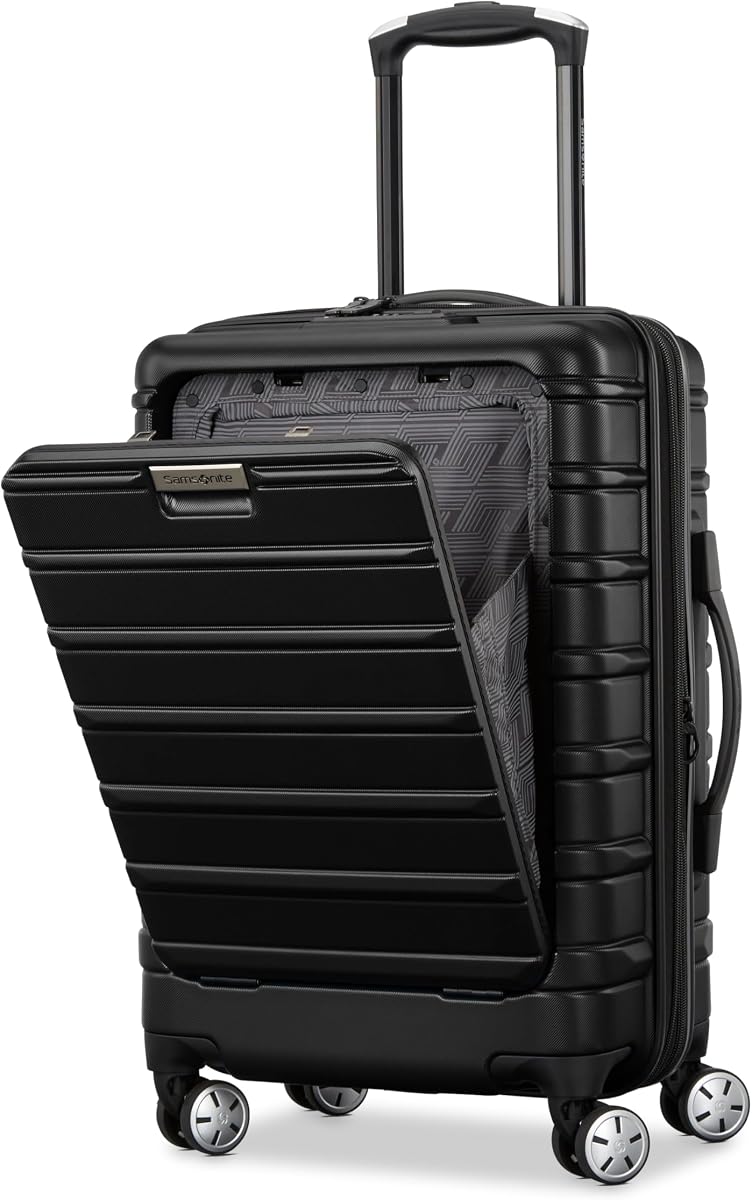 Samsonite Omni 2 Pro Hardside Expandable Luggage with Spinner Wheels, Pro Carry-on, MIDNIGHT BLACK