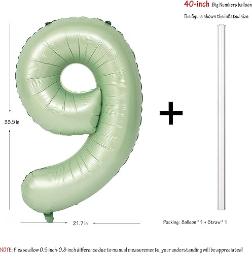 Vista 216 de 40" Macaron purple Number Balloons Helium Foil Mylar Balloon Birthday Party banquet Decoration 9