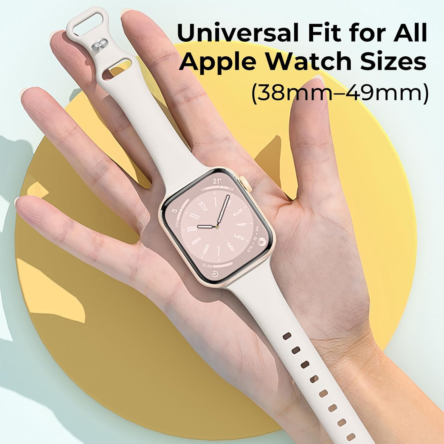 3 Packs Slim Band Compatible with Apple Watch Strap 49mm 46mm 45mm 44mm 42mm 41mm 40mm 38mm for Women, Soft Silicone Sport Wristband for iWatch Ultra 2/1 SE1/2 Series 10 9 8 7 6 5 4 3 2 1