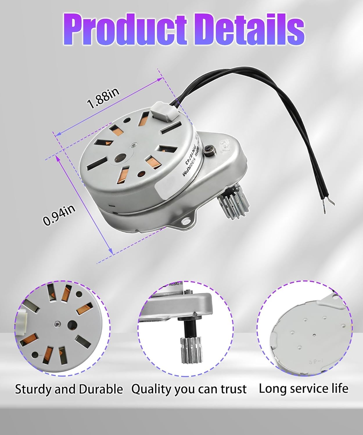 18743 18743-1 Timer Motor Compatible with Fleck 5600 2500 2510 2750 9000 9100 9500 3200 3210 Control Valve with Mounting Screws Replace 18743-1 13400 13944 11384 18743-2