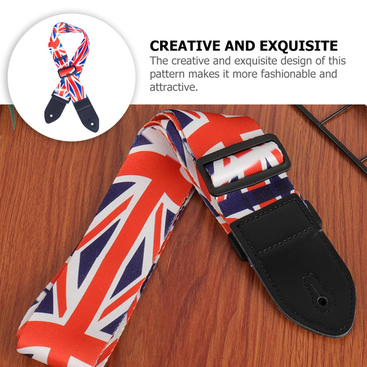 HEMOTON Guitarra Creativa Correa Para Guitarra Estante Exacción Correa Guitarra Acústica Guitar Strap Correa De Guitarra Ancha Cinturón De Guitarra Poliéster Algodón