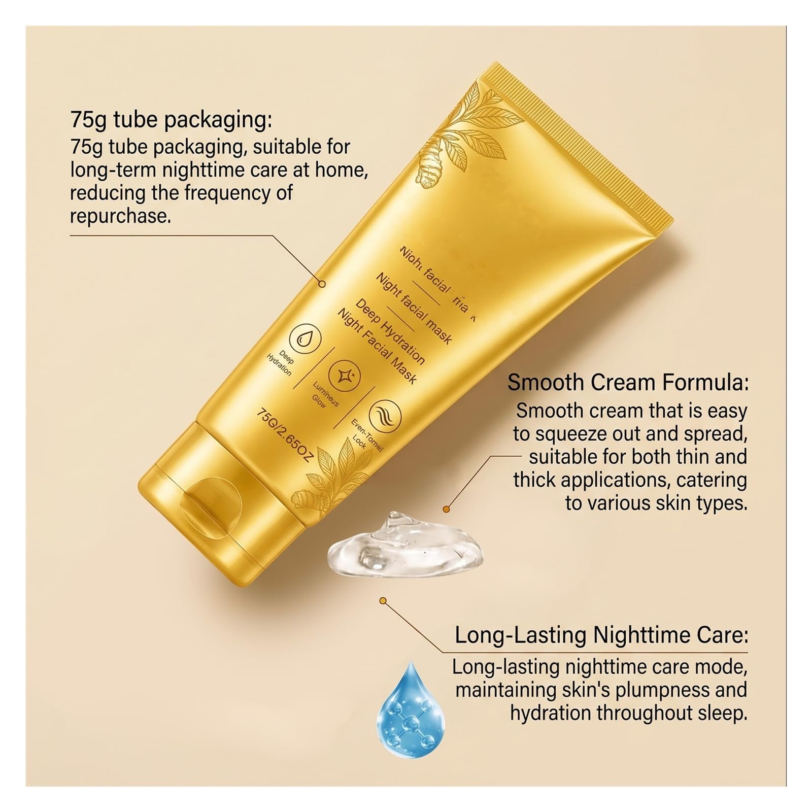Tief feuchtigkeitsspendende Peel-Off-Maske, 75 g