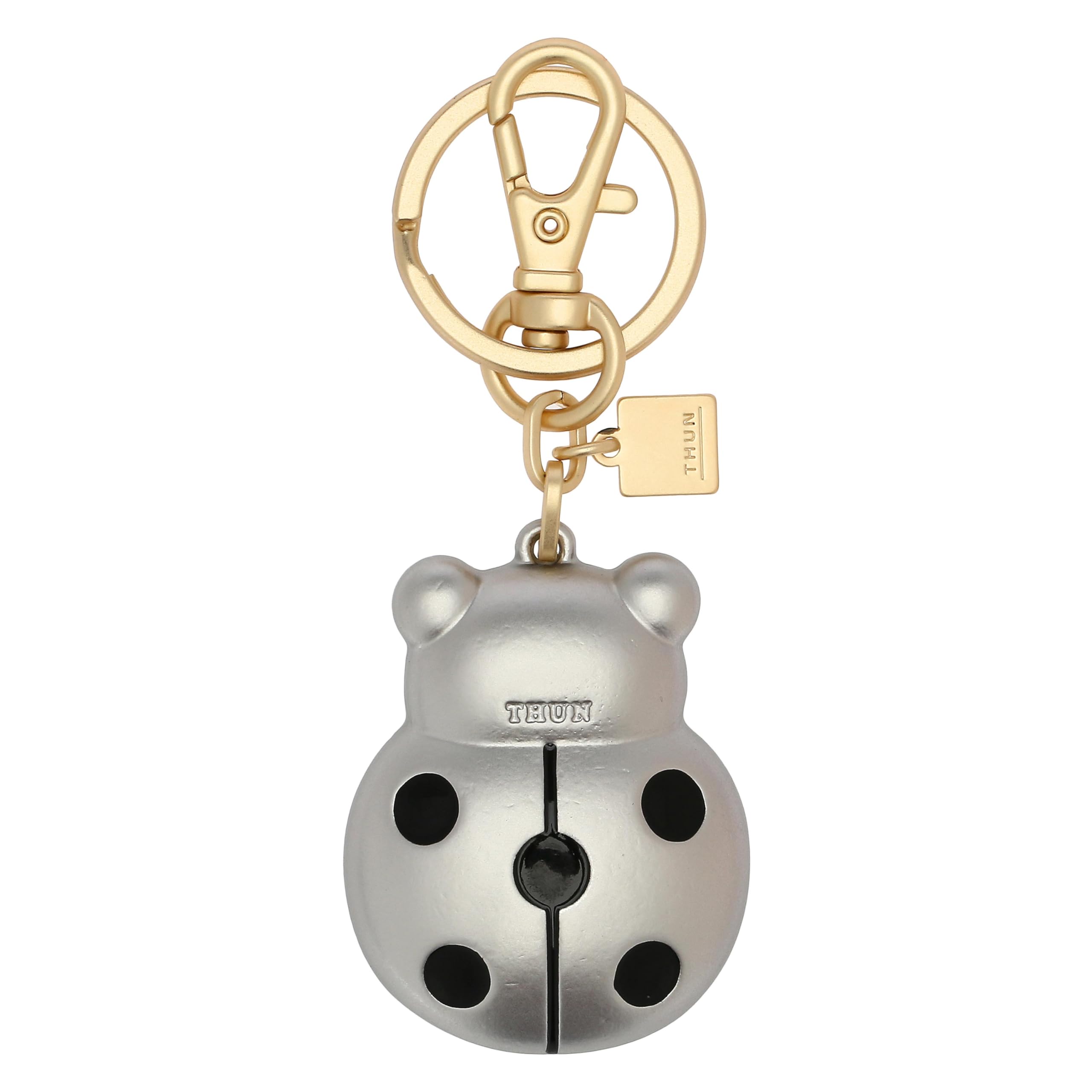 THUN - Large Ladybird Keyring - Metal - Always With Me Collection - 3.2 x 8 cm