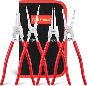 TOOLEAGUE 13" Large Snap Ring Pliers Set, 4 Pieces