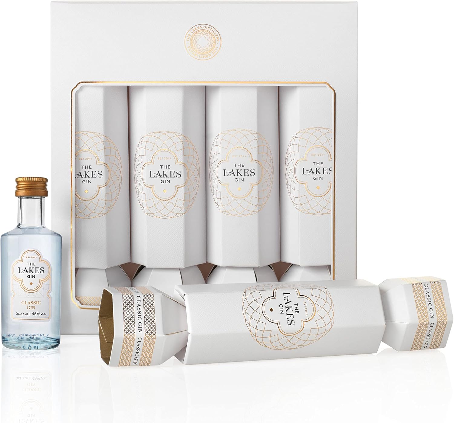 Gin Crackers by The Lakes Gin 4 x 5cl Gin Christmas Crackers