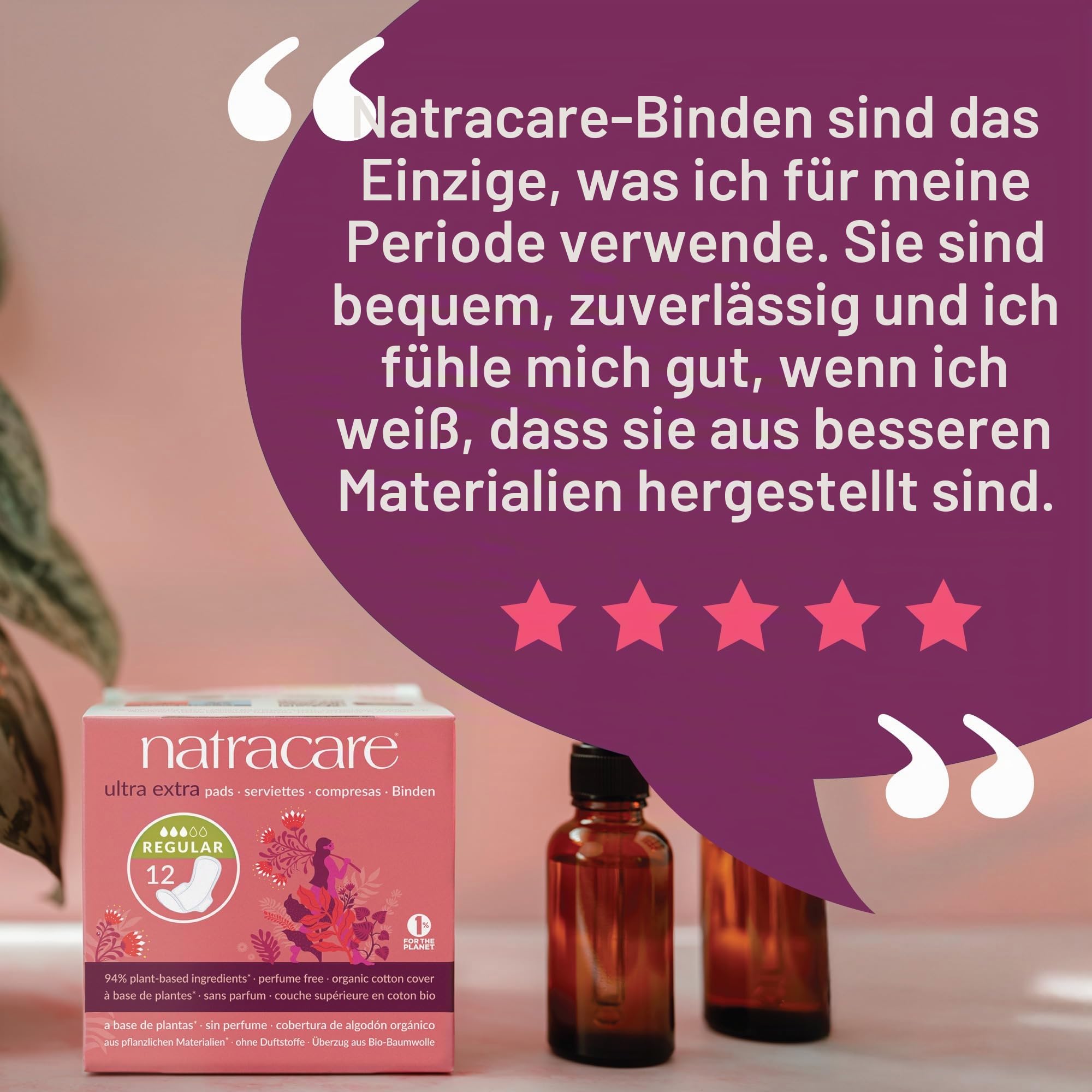 Natracare Ultra extra Pads Super mit Flügeln – (Pack von 6 x 10)
