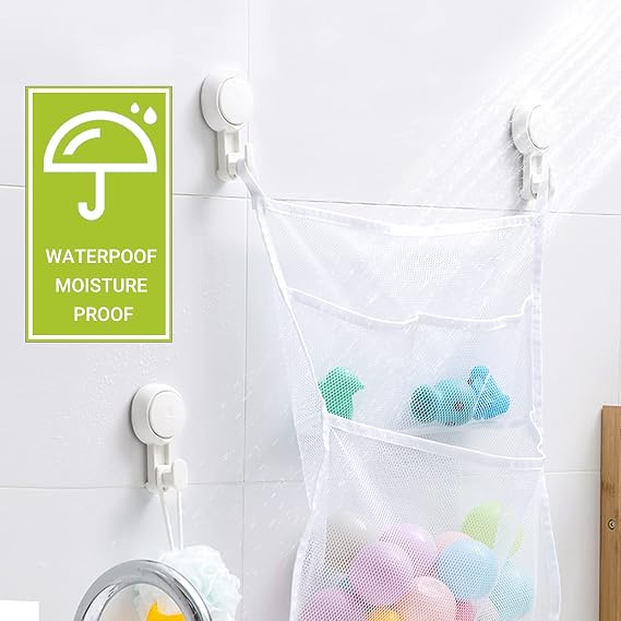 Elegear Heavy Duty Vacuum Shower Hooks (2-Pack) Waterproof Reusable