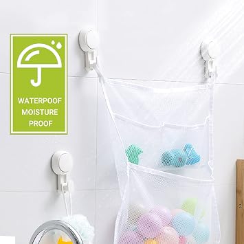 Elegear Heavy Duty Vacuum Shower Hooks (2-Pack) Waterproof Reusable