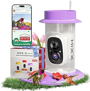 HIXX Hummingbird Feeder with Camera Purple asin的图片