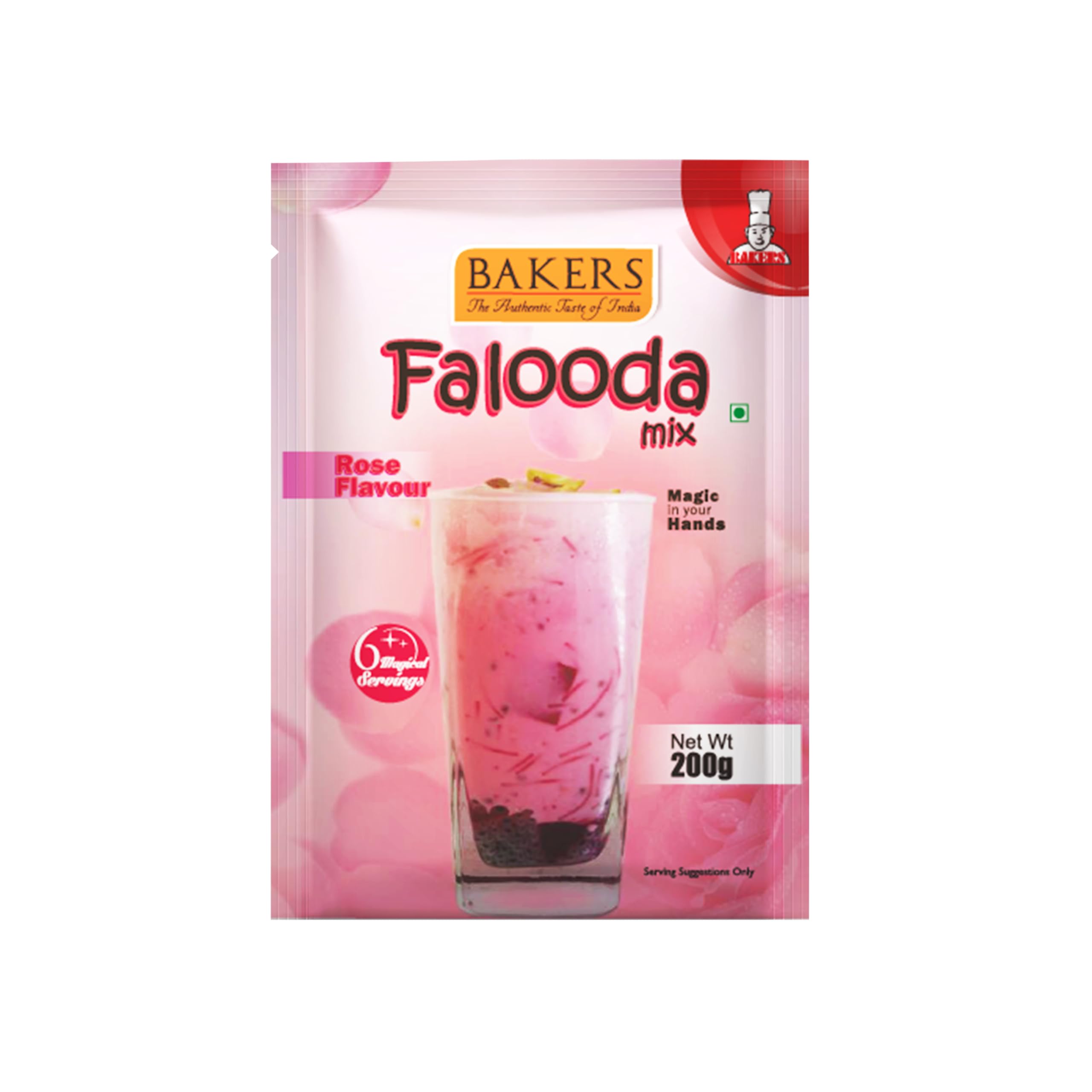 BAKERSFalooda Mix Powder Rose Flavour Pack of 3 (200 gm x 3)