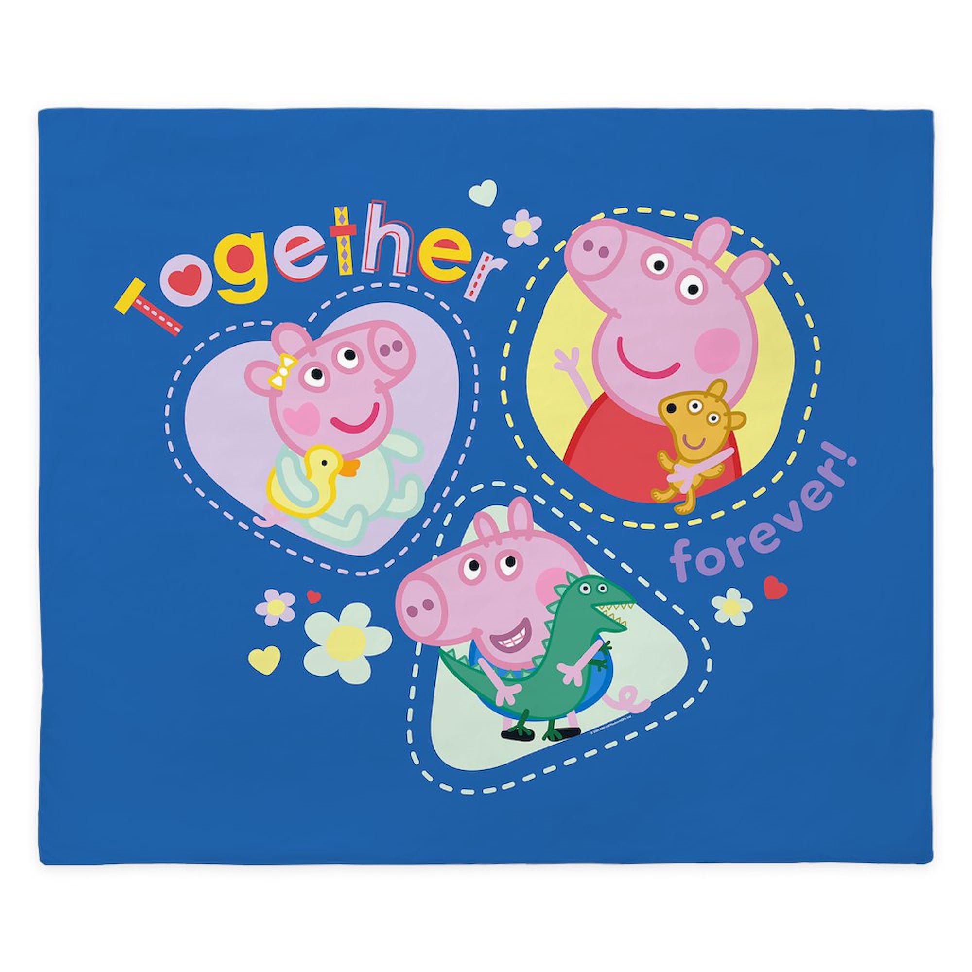 CafePress Peppa Pig: Together Forever King Duvet Cover, Printed Comforter Cover, Unique Bedding
