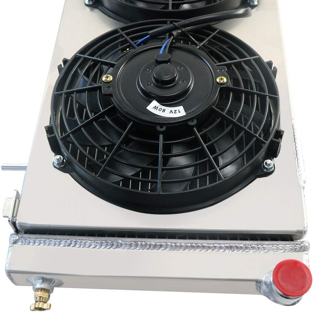 Aluminum Radiator+Shroud Fan+Relay Compatible with 1991-2001 Jeep Cherokee XJ Comanche AT/MT