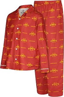 Ultra Game Boys' NCAA Official Sleepwear Soft Shirt & Flannel Loungewear Pajama Set