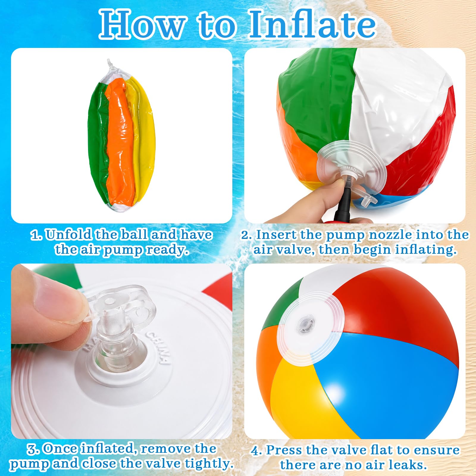 Pelotas Playa Hinchables 6 Piezas Coloridas Bolas Agua Inflables Verano Piscina Fiesta
