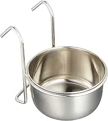 Ferplast Sirio L300, Alimentador para Pássaros, com Suporte, 0,3 Litro, Inox Ferplast para Pássaros, 0,3 litro,