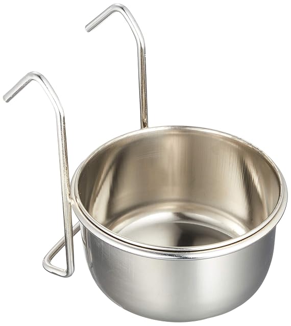 Ferplast Feeding Dish Bowl - Metal Coop Cup Small (0.3 Litre)