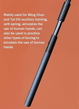 Wing Chun Dummy for Martial Arts Training, Portable Binding Type or Wall Mount Suction Cup Type Spring Pile Hand Training Equipment for Teens and Adults