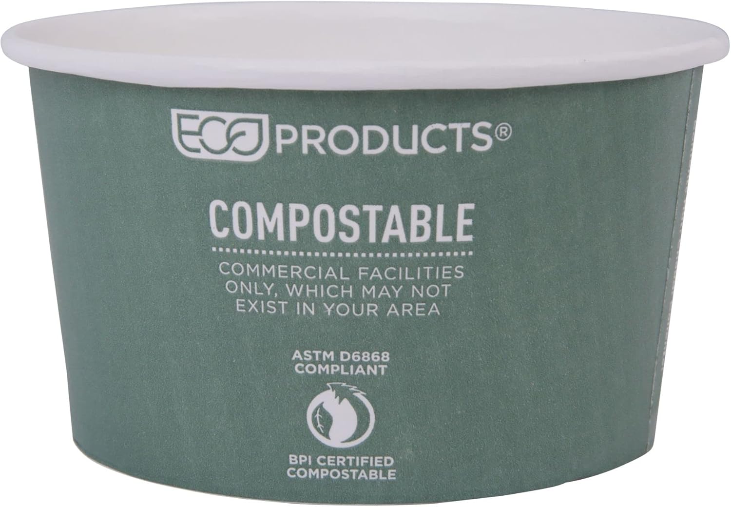 ECO PRODUCTS Compostable 12oz Lined Paper Food Bowls, Case of 500, Renewable Disposable Round Containers, Plant-Based PLA Lined, World Art, Lids Available, ASTM Compliant, BPI-Certified